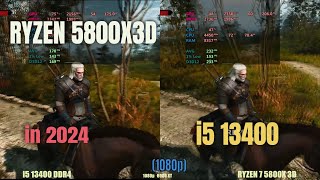 Ryzen 5800x3d vs i5 13400 DDR4 in 2024 [upl. by Nahn667]