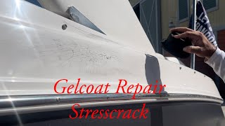 How To Fiberglass amp Gelcoat Repair Stresscrack Regal [upl. by Sascha232]