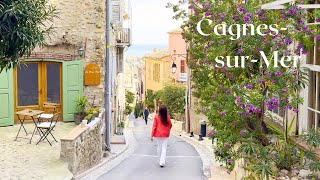 Walk in Cagnessurmer beautiful old town on Côte dAzur What to visit around Nice French Riviera [upl. by Ronile]