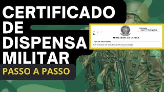 COMO TIRAR O CERTIFICADO DE DISPENSA MILITAR online  CDI [upl. by Keith375]