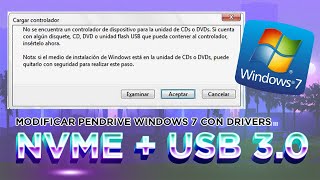 WINDOWS 7 con DRIVERS NVME SSD  USB 30 sin errores ✅  2021 actualizado [upl. by Einama]