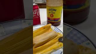 Tamales with hot sauce and coke is the best [upl. by Oidale]