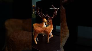 DIY Reindeer Sculpture making from Newspaper reindeer christmas diy [upl. by Emmye]