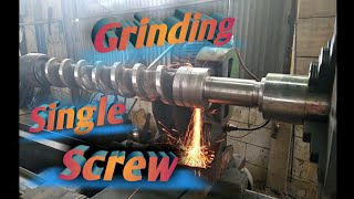 how to grinding Single screw injection Extruder Repair 3470mm [upl. by Josler]