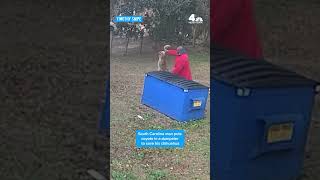 Man throws coyote in dumpster to save his chihuahua shorts [upl. by Maddock]