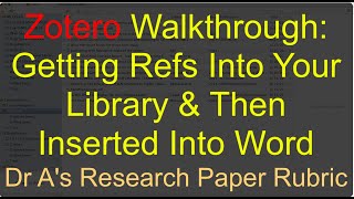 Zotero Walkthrough [upl. by Hillard91]