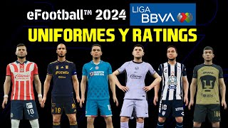 eFootball 2024  Liga MX  Uniformes y Ratings [upl. by Otter402]