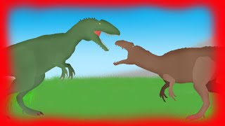 Dinosaurs Cartoons Battles Carcharodontosaurus vs Acrocanthosaurus [upl. by Isola894]