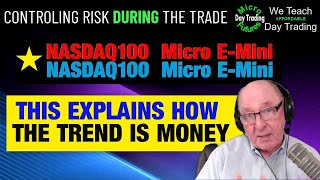 Micro EMini Day Trading How the Trend is Money NASDAQ100 [upl. by Ikeda]