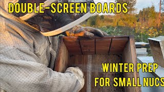 Using Double Screen boards to support weak Nucs for Winter [upl. by Nickey686]