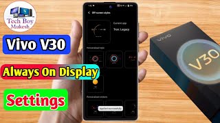 vivo v30 always on display  vivo v30 lock screen par name kaise likhe [upl. by Kellene]