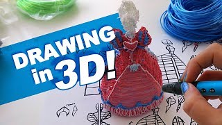 Drawing in 3 DIMENSIONS  Scribbler 3D Pens  drawingwiffwaffles [upl. by Septima]