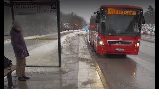 Sweden Stockholm Farsta Strand ride with bus 833 to Farsta Centrum [upl. by Etti]