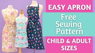 Easy FREE Apron Sewing Pattern [upl. by Papp253]