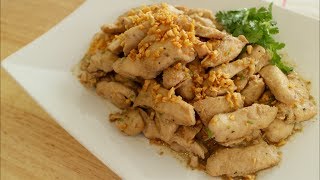 Garlic Pepper Chicken Recipe  Hot Thai Kitchen [upl. by Carboni]