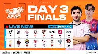 🔴𝐏𝐆𝐒 𝐀𝐏𝐀𝐂 𝐐𝐔𝐀𝐋𝐈𝐅𝐈𝐄𝐑𝐒 𝟐𝟎𝟐𝟒 𝐏𝐇𝐀𝐒𝐄 𝟏  FINALS DAY 3 [upl. by Arob]