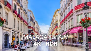 4K Malaga 2022 Drive city tour HDR Andalusia Malaga Spain 🇪🇸 [upl. by Adalard]