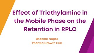 Effect of Triethylamine in the Mobile Phase on the Retention in RPLC [upl. by Vanhook]