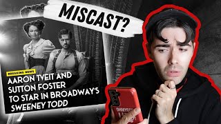 NEWS are the new Sweeney Todd leads miscast  Aaron Tveit and Sutton Foster join Broadway revival [upl. by Cicero]