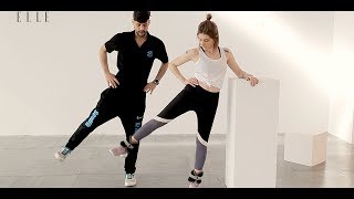 Personal Trainer 4 ejercicios con tobilleras con peso  Elle España [upl. by Hallie]