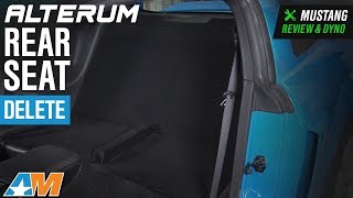 20052010 Mustang Alterum Rear Seat Delete Review amp Install [upl. by Eldrida]