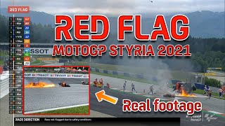 MotoGP Styria Austria 2021 RED FLAG  Dani Pedrosa amp Lorenzo Salvadori Incident [upl. by Ohcirej483]