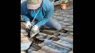 Tile Roof repair Valley cleaning [upl. by Erasmus]