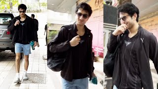 Ibrahim Ali Khan Snap Post Gym Session In Juhu [upl. by Ilime]