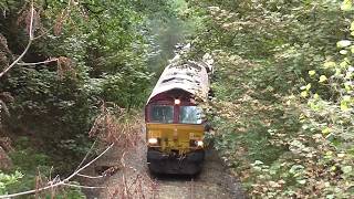 EWS Class 66057 On Ardingly Branch Line  Wednesday 15th August 2018 [upl. by Etnemelc]