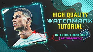 GLOWING MIRROR WATERMARK IN ALIGHT MOTION  TUTORIAL  AE INSPIRED WATERMARK IN ALIGHT MOTION [upl. by Brendin]