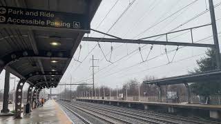 Acela and an Amtrak train flying on the Northeast corridor through Hamilton NJ 3924 [upl. by Lassiter]