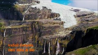 Icefall Canyon Heli hike amp ski Golden Canada [upl. by Yuht770]