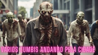 Filme  Vários zumbis andando pela cidade em 2023 [upl. by Reilly476]