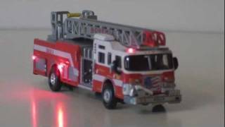 HO Scale Fire Truck with flashing LED lights [upl. by Oibirot]