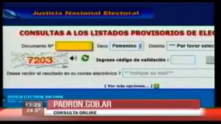 Elecciones 2013 ¿Dónde voto Consultar padrón electoral Argentina [upl. by Brunhilda]