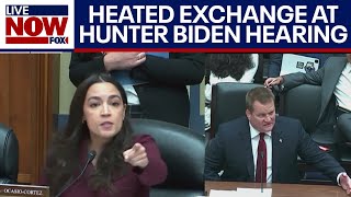 Hunter Biden hearing Tony Bobulinski testifies AOC gets heated  LiveNOW from FOX [upl. by Haelat763]