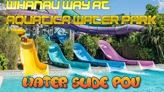 Water Slide POV of Yellow Slide at Whanau Way Aquatica Water Park  Orlando FL adventureschmuck [upl. by Roee17]