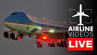 Air Force One Lands in LA Exclusive View from H Hotel  Relive the Historic Arrival in the Replay [upl. by Ettevi]