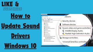 How to Update Sound Drivers Windows 10 [upl. by Eelsnia]