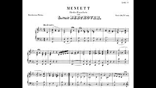 Beethoven Minuet in Eflat Major WoO 82 with Score [upl. by Ennaillek]