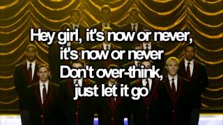 Glee  Live While Were Young Lyrics [upl. by Ahsiniuq694]