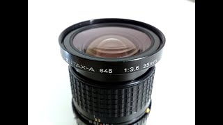 PENTAX SMC PentaxA 645 35mm F35 Manual Focus 645Mount Lens [upl. by Ahsatak215]