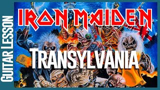 Iron Maiden  Transylvania  Guitar Lesson [upl. by Ahsienroc]