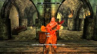 Skyrim  Bard singing Malukahs cover of Dragonborn Comes with Lute [upl. by Irrac555]