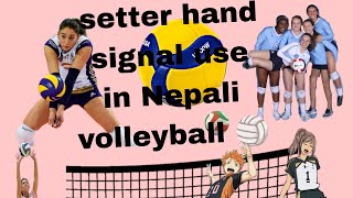 setter hand signals use in nepali volleyball 🏐 [upl. by Hannad25]