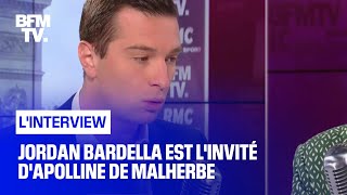 Jordan Bardella face à Apolline de Malherbe en direct [upl. by Stricklan]