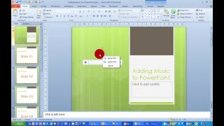 How To Add Music to a Presentation in PowerPoint 2010 [upl. by Bailey]