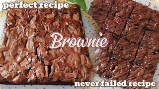 Perfect Brownie recipeNever failed Brownie recipeBrownie Fudgy Brownie recipe English subtitles [upl. by Ganley172]