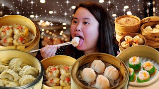 DIM SUM MUKBANG 먹방 SIU MAI SHUMAI  HAR GOW  FRIED SHRIMP BALLS  FRIED SEAWEED ROLLS EATING SHOW [upl. by Ancilin]