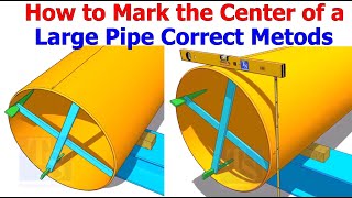 How to mark the center line of a pipe using different methods and divide a pipes circumference [upl. by Fairlie228]